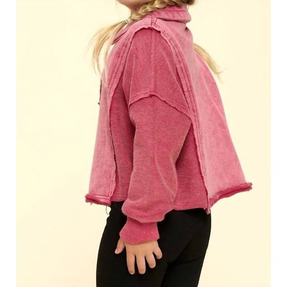 NEW ODDI kid's paige pullover in magenta - Picture 2 of 6